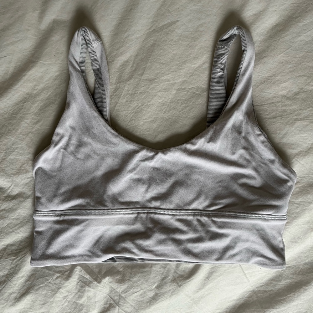 Lululemon Align Reversible Bra (Light Support, A/B Cup) white and grey
